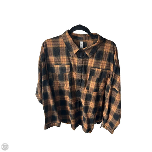 Top Long Sleeve By Clothes Mentor In Black & Brown, Size: Xxl