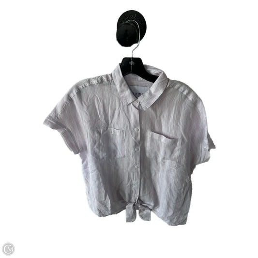 Top Short Sleeve By Lola In Purple & White, Size: M