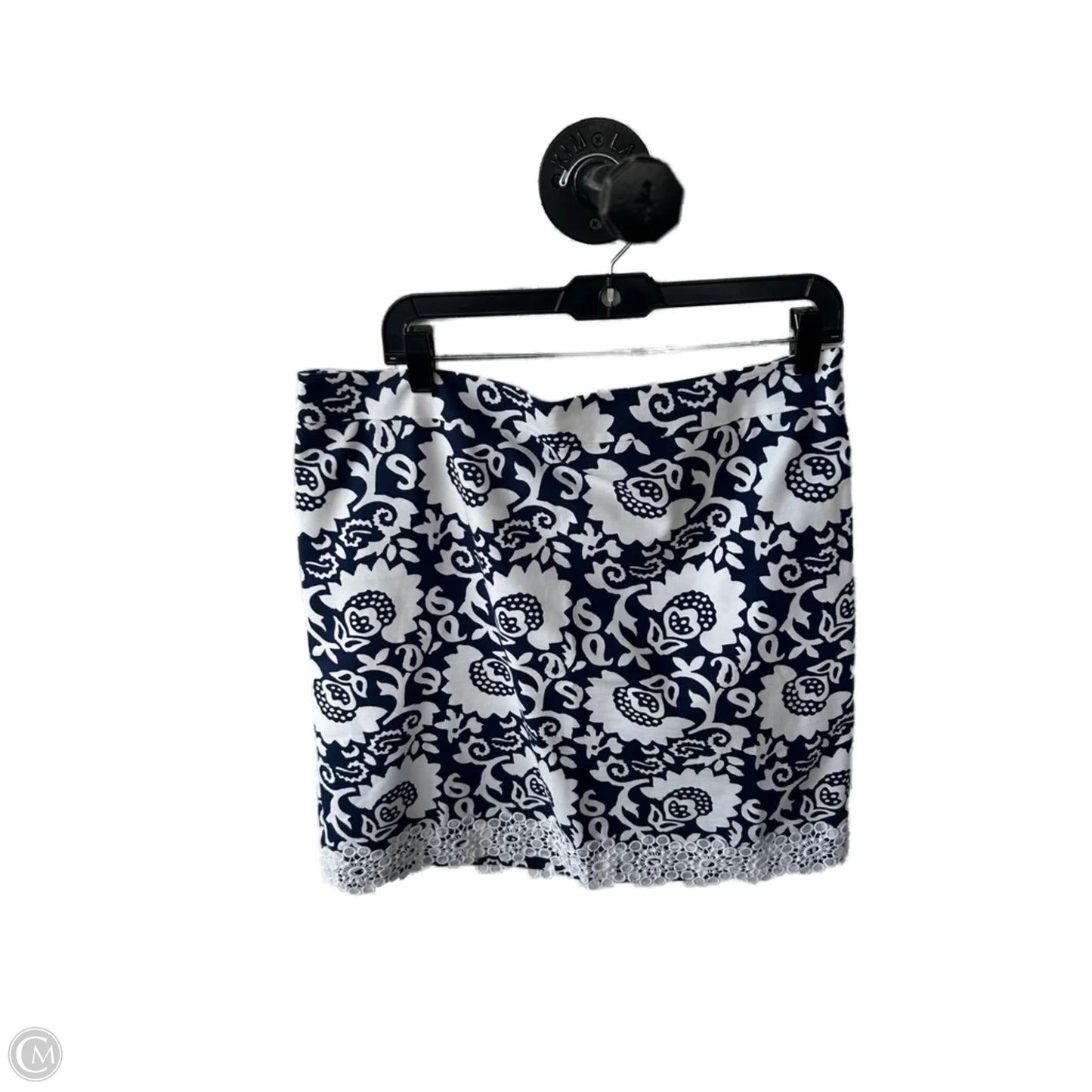 Skirt Mini & Short By Talbots In Blue & White, Size: 12p