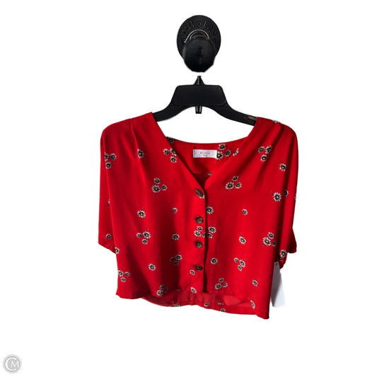 Top Short Sleeve By Elodie In Red, Size: S