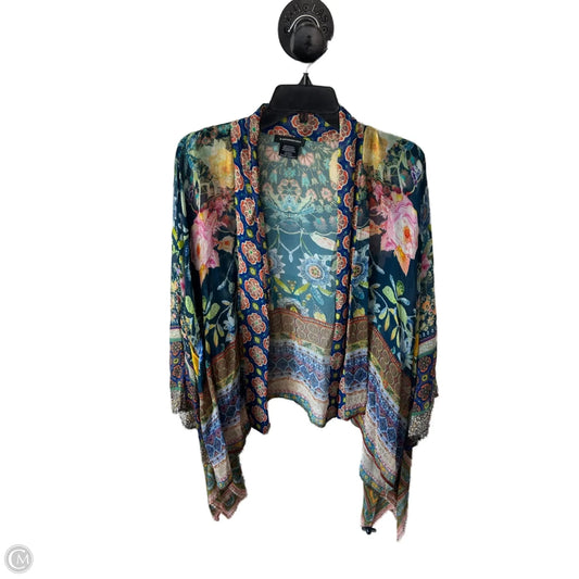 Kimono By Anthropologie In Blue & Orange, Size: Osfm