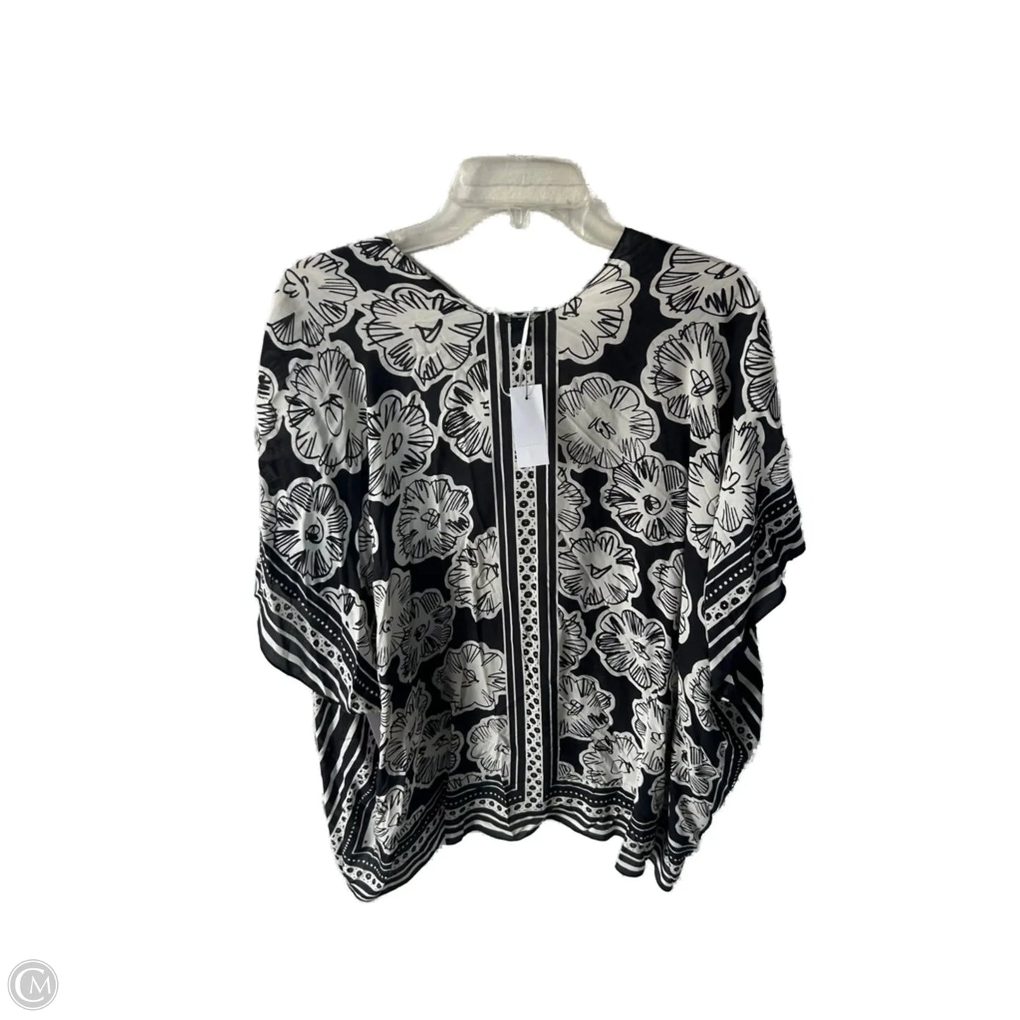 Kimono By Ann Taylor In Black & White, Size: Osfm