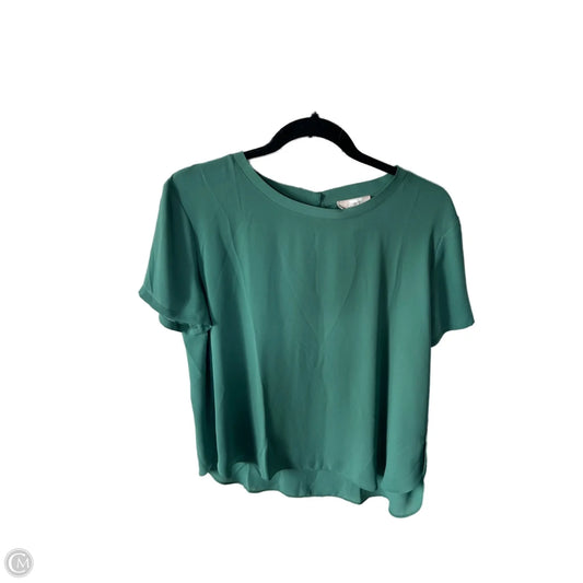 Top Short Sleeve By Loft In Green, Size: L