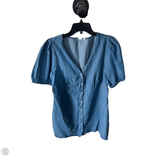 Dress Casual Short By Gap In Blue Denim, Size: L