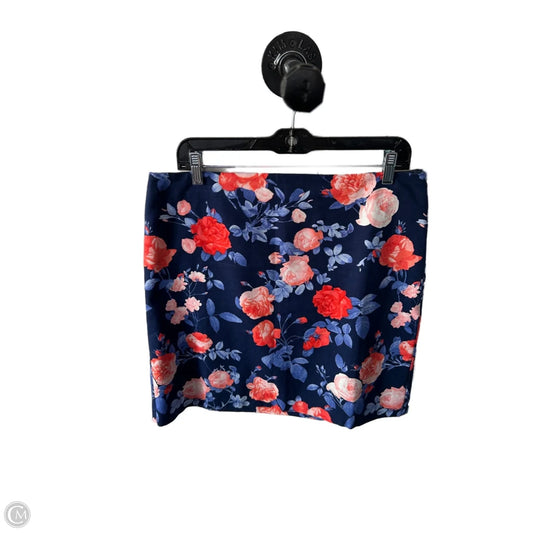 Skirt Mini & Short By Talbots In Blue & Orange, Size: 10