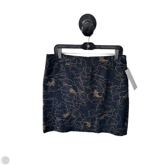Skirt Mini & Short By Ann Taylor In Blue & Yellow, Size: 10