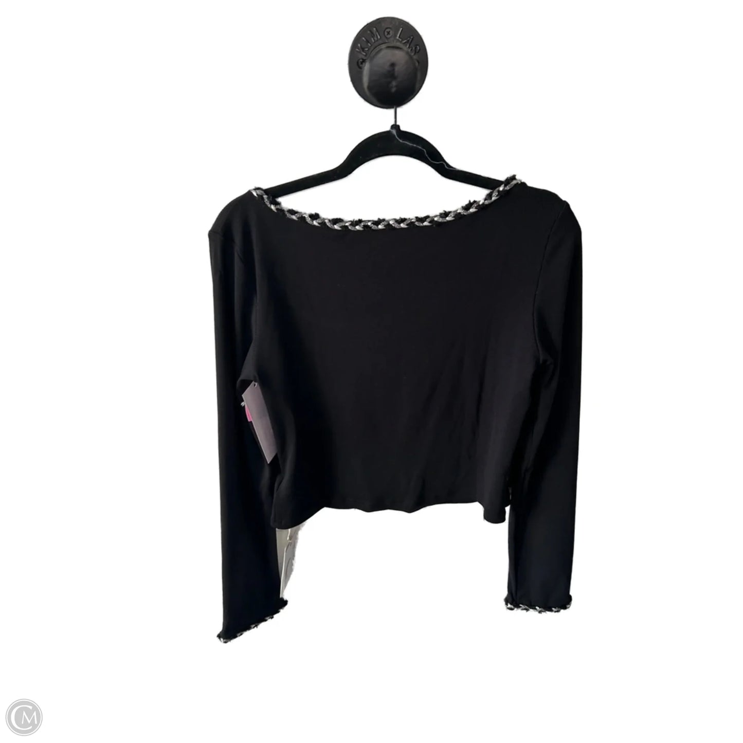 Top Long Sleeve By Clothes Mentor In Black & Silver, Size: Xl