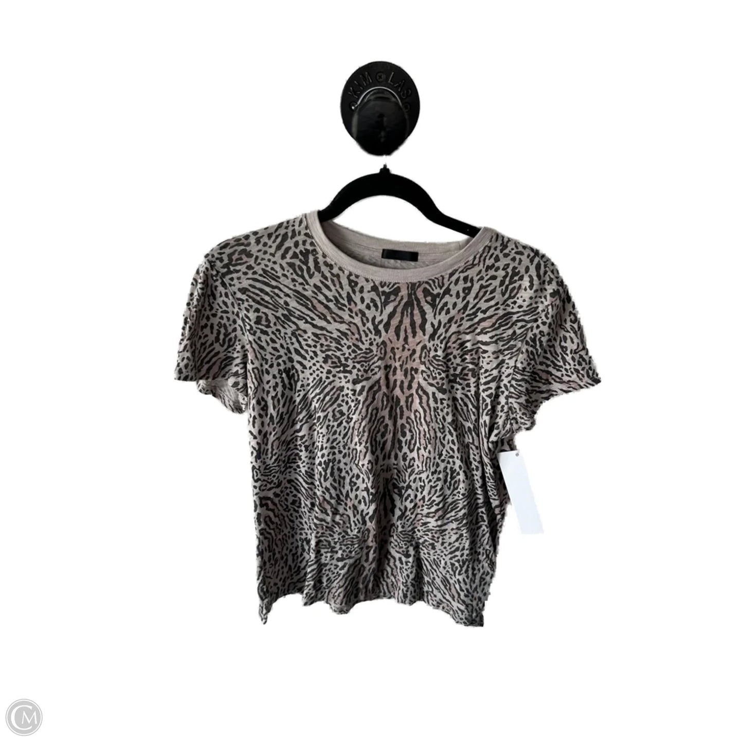 Top Short Sleeve Basic By Atm In Brown & Pink, Size: M