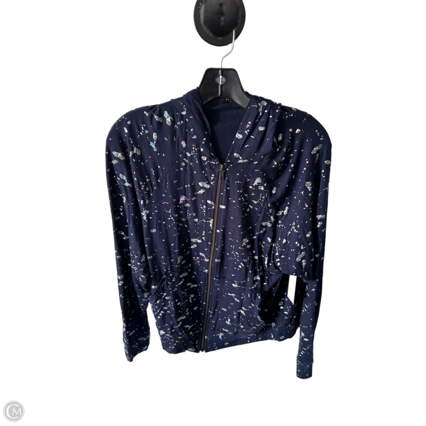 Top Long Sleeve By Clothes Mentor In Blue & Silver, Size: S