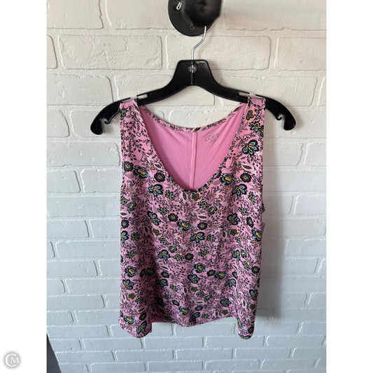Top Sleeveless By Loft In Pink, Size: M