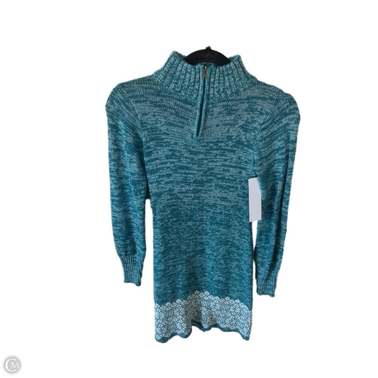 Dress Sweater By Soybu In Blue & White, Size: S