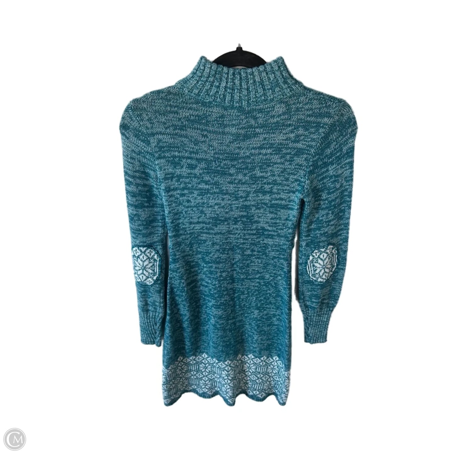 Dress Sweater By Soybu In Blue & White, Size: S