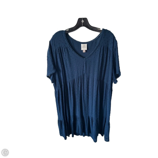 Dress Casual Short By Knox Rose In Blue, Size: Xl