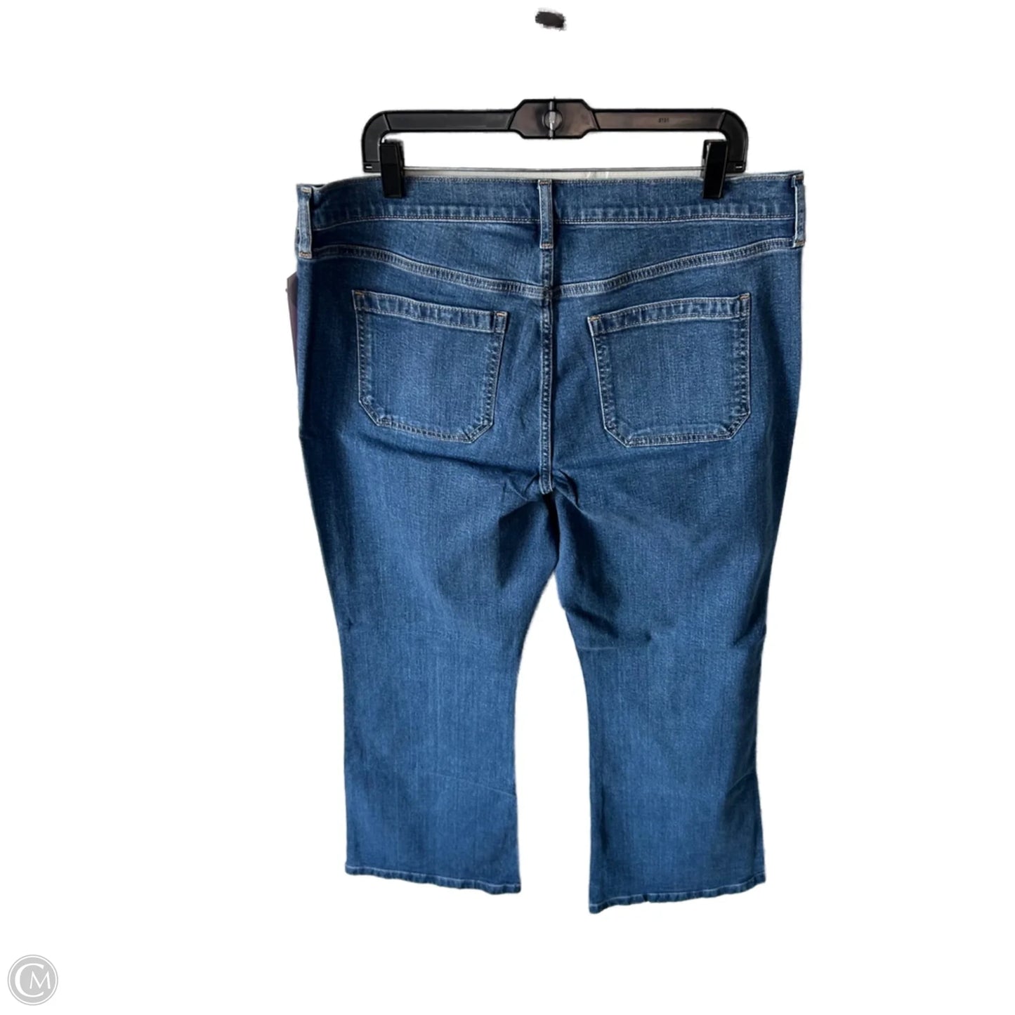 Jeans Flared By Gap In Blue Denim, Size: 18