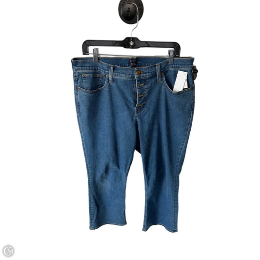 Jeans Cropped By J. Crew In Blue Denim, Size: 14