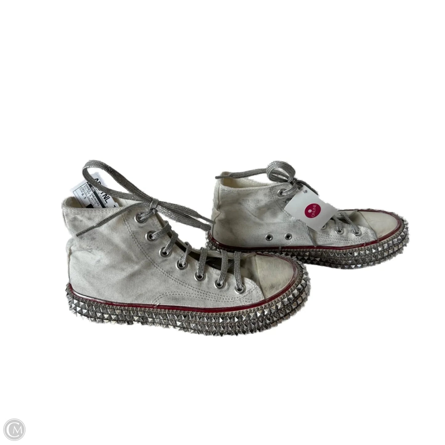 Shoes Sneakers By Cmc In Silver & White, Size: 6.5