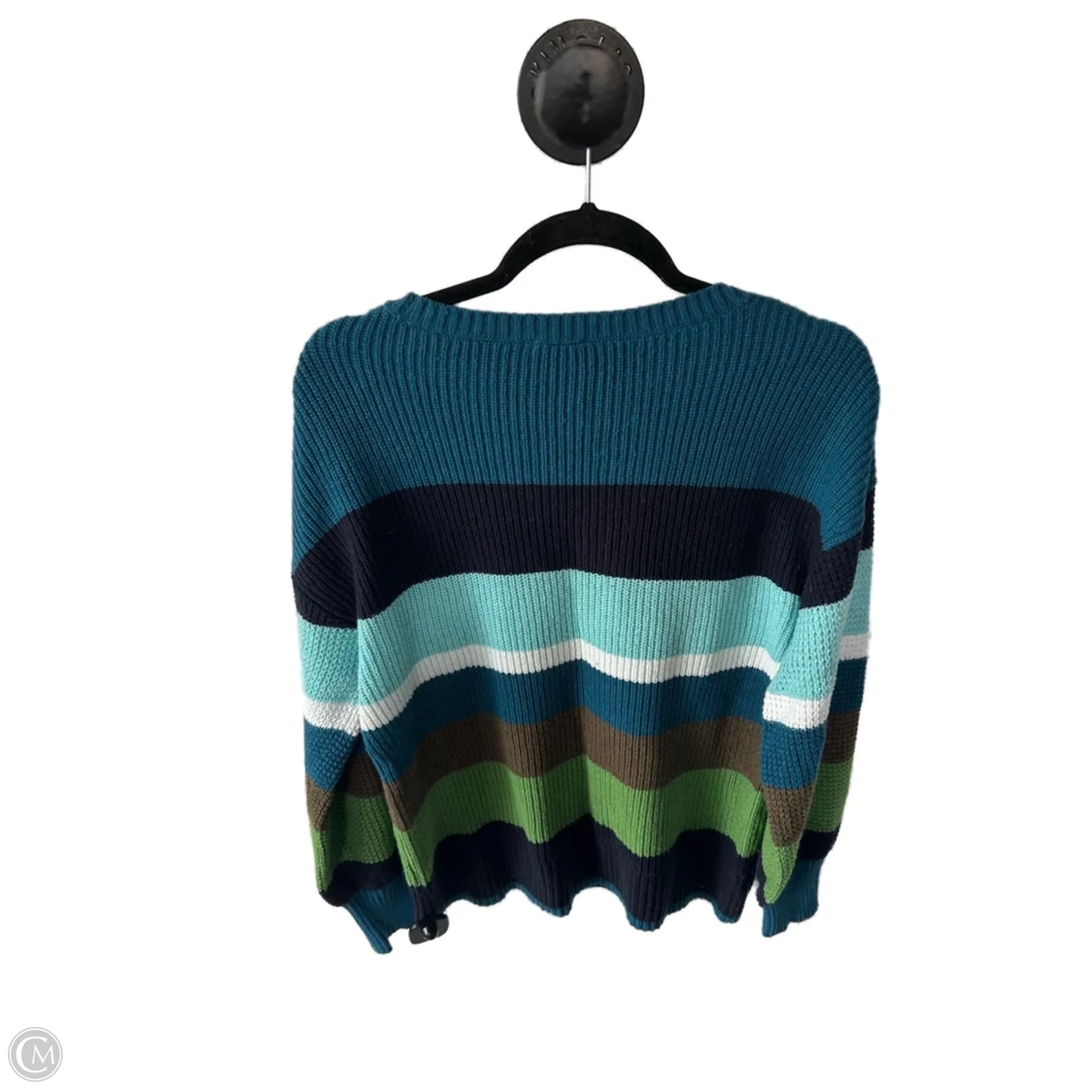 Sweater By Talbots In Blue & Green, Size: M
