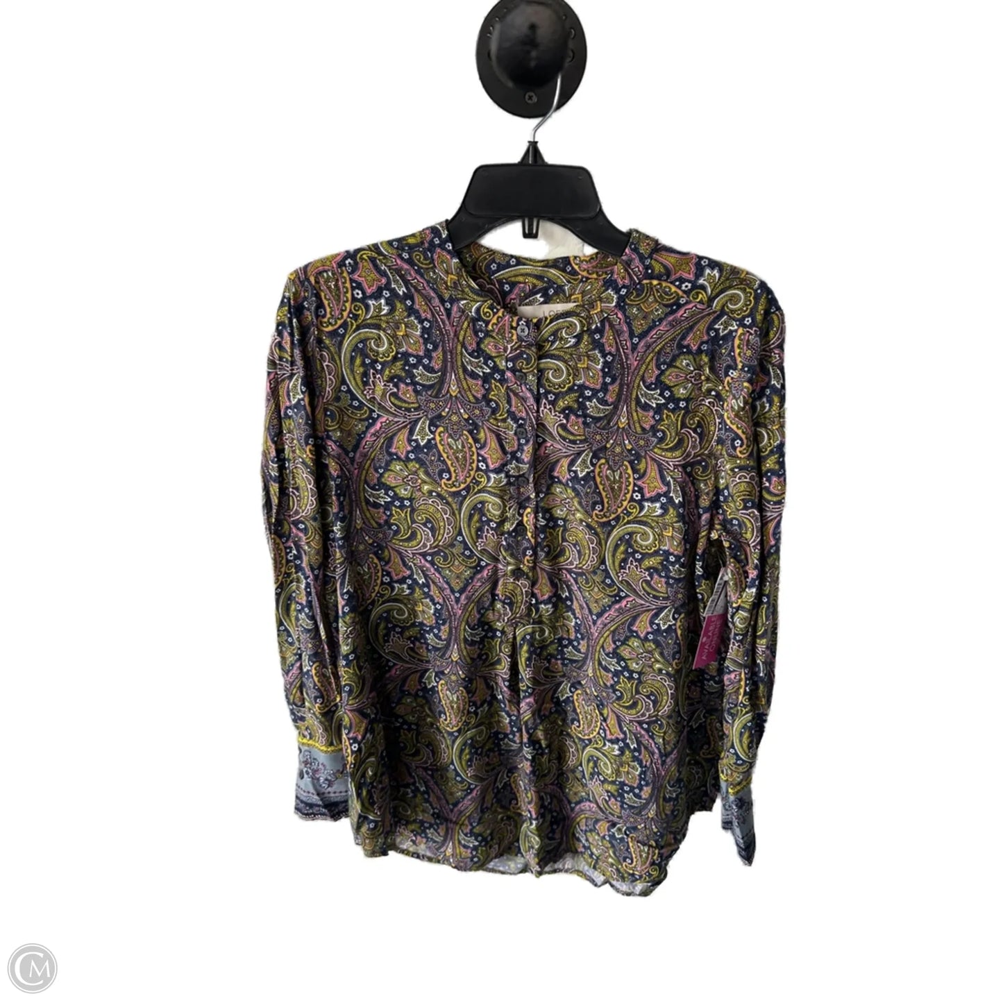 Top Long Sleeve By Loft In Blue & Pink, Size: M