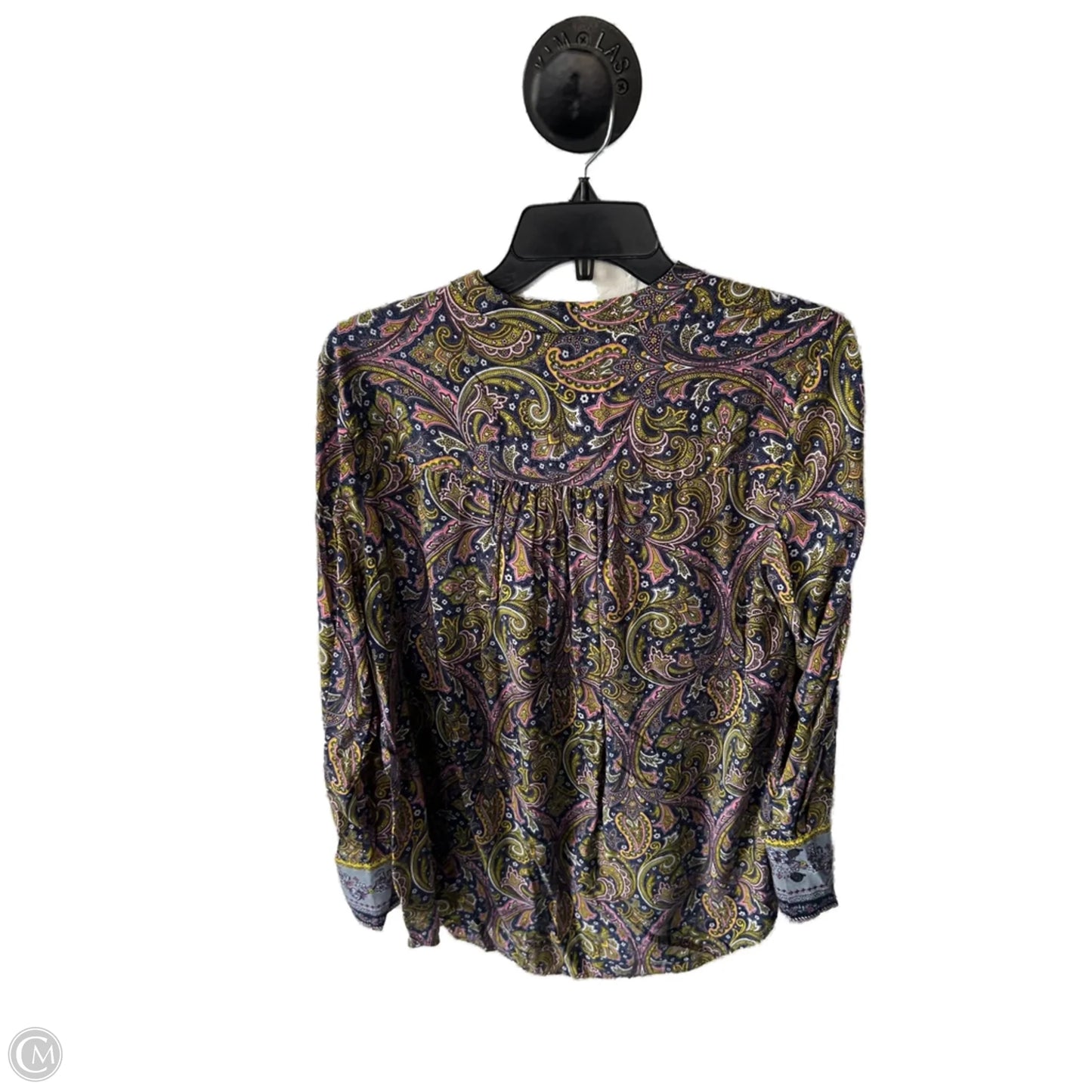 Top Long Sleeve By Loft In Blue & Pink, Size: M