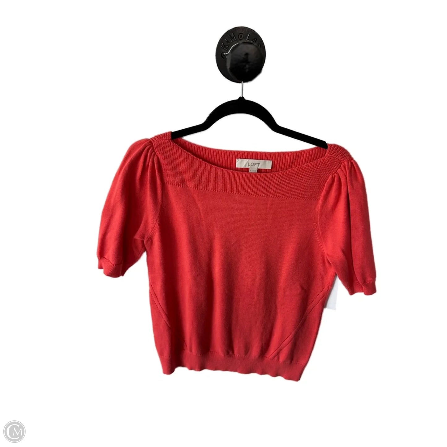 Sweater Short Sleeve By Loft In Orange, Size: M