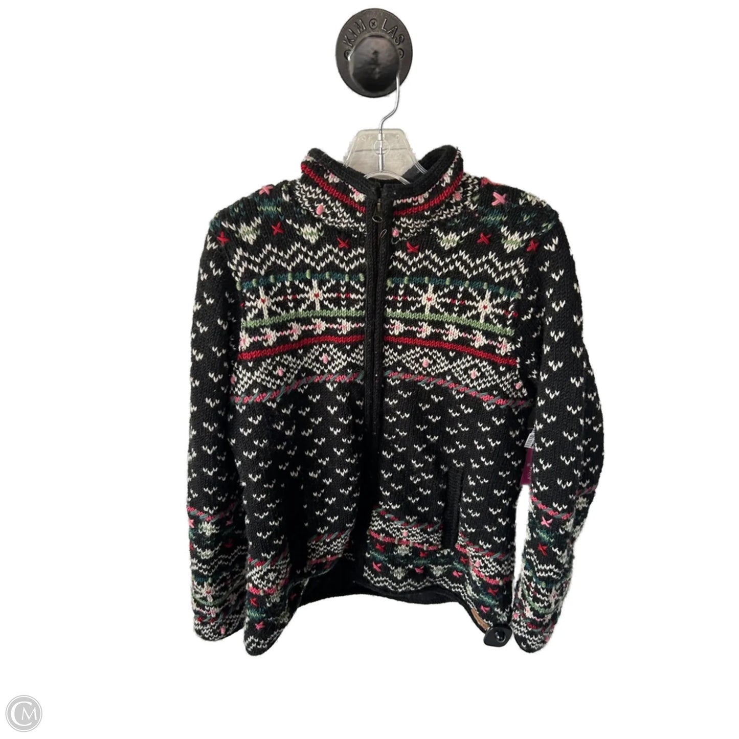 Jacket Fleece By Cmc In Black & Cream, Size: L