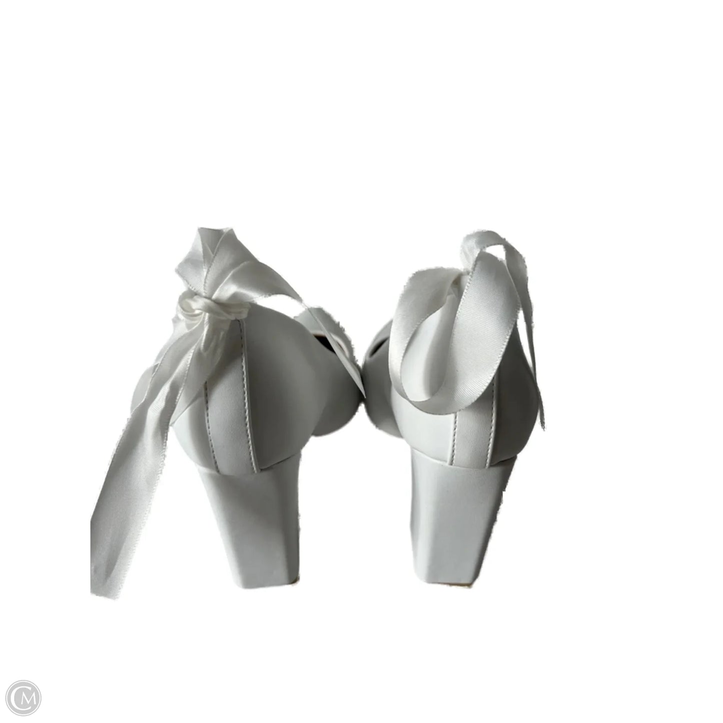 Shoes Heels Block By Clothes Mentor In White, Size: 11.5