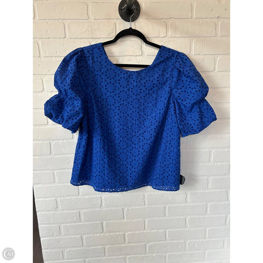 Top Short Sleeve Designer By Lilly Pulitzer In Blue, Size: L