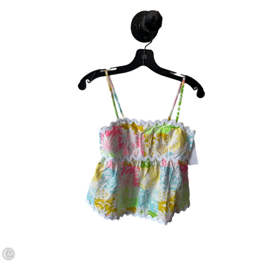 Top Sleeveless Designer By Lilly Pulitzer In Pink & Yellow, Size: Xs