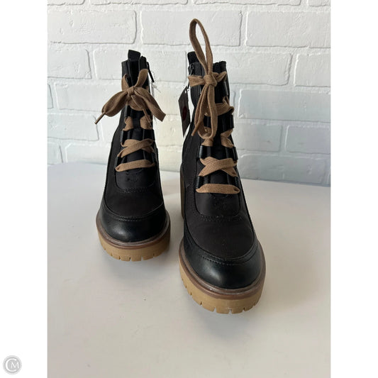 Boots Mid-calf Heels By Universal Thread In Black & Brown, Size: 8