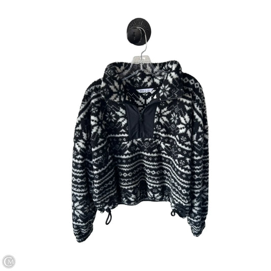 Jacket Fleece By Dsg Outerwear In Black & White, Size: L