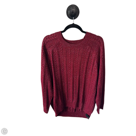 Sweater By Athleta In Red & Silver, Size: Xl