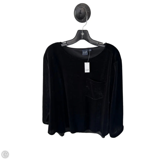 Top Long Sleeve By Gap In Black, Size: Xxl