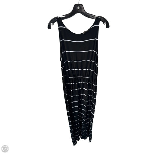 Dress Casual Maxi By Loft In Black & White, Size: L