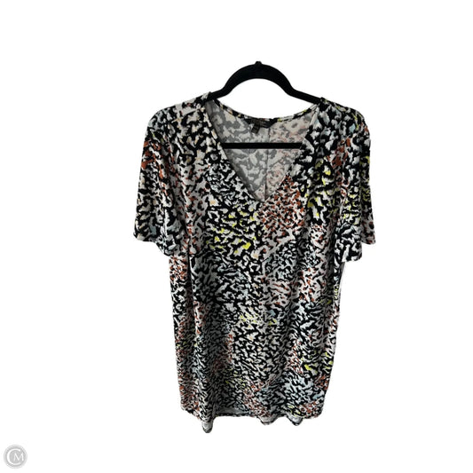 Dress Casual Short By Christian Siriano In Black & Blue, Size: Xl