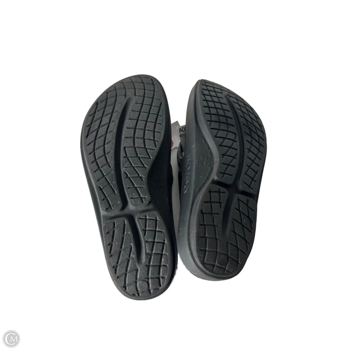 Sandals Flip Flops By Oofos In Black, Size: 9