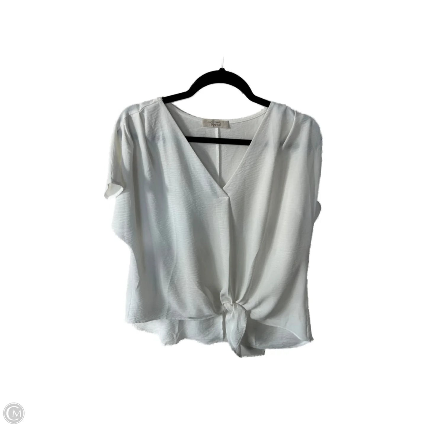 Top Short Sleeve Basic By Clothes Mentor In White, Size: Xl