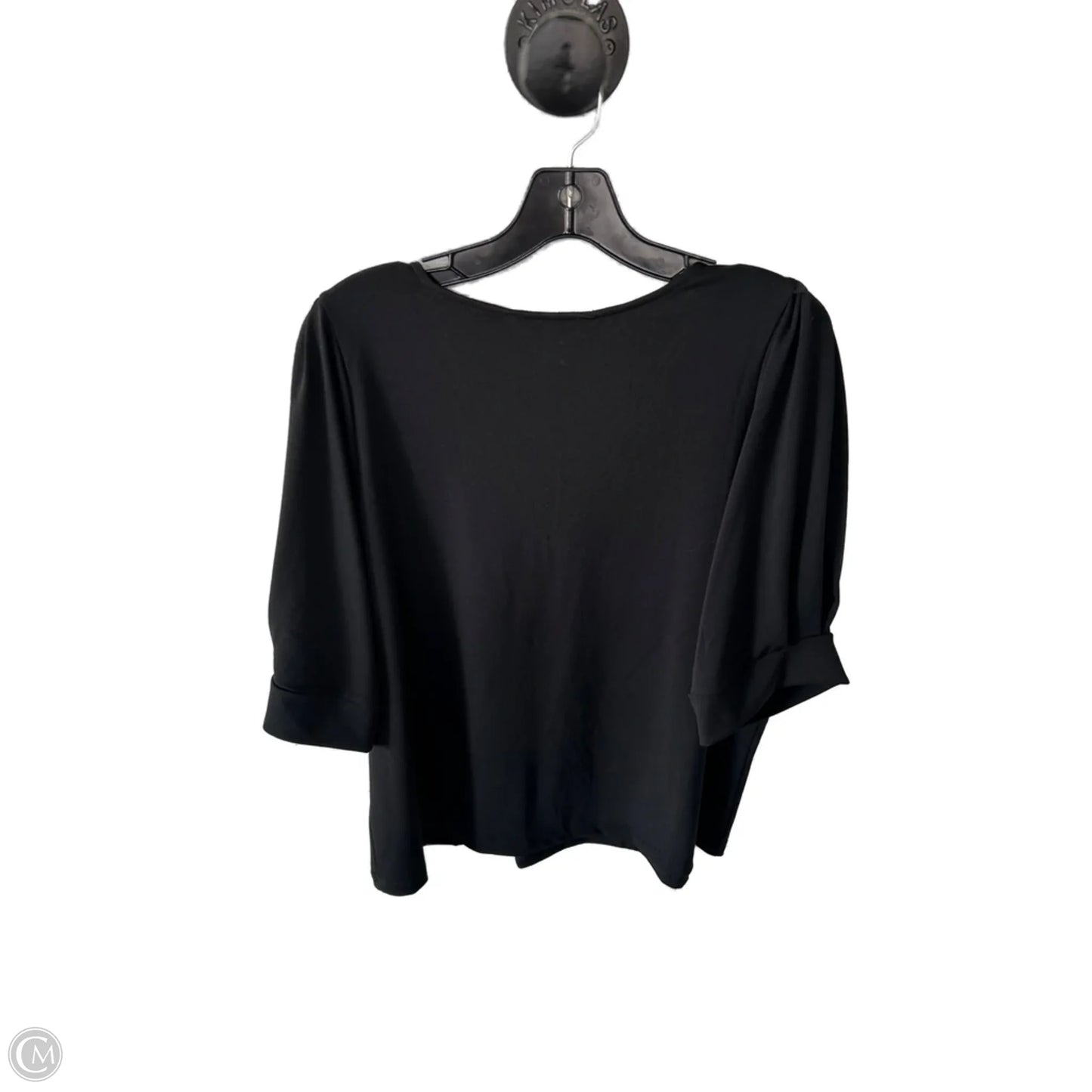 Top Short Sleeve By Banana Republic In Black, Size: L