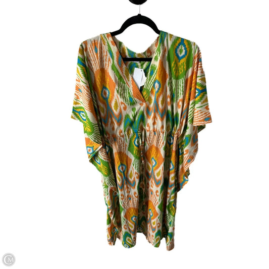Swimwear Cover-up By Clothes Mentor In Green & Orange, Size: Osfm