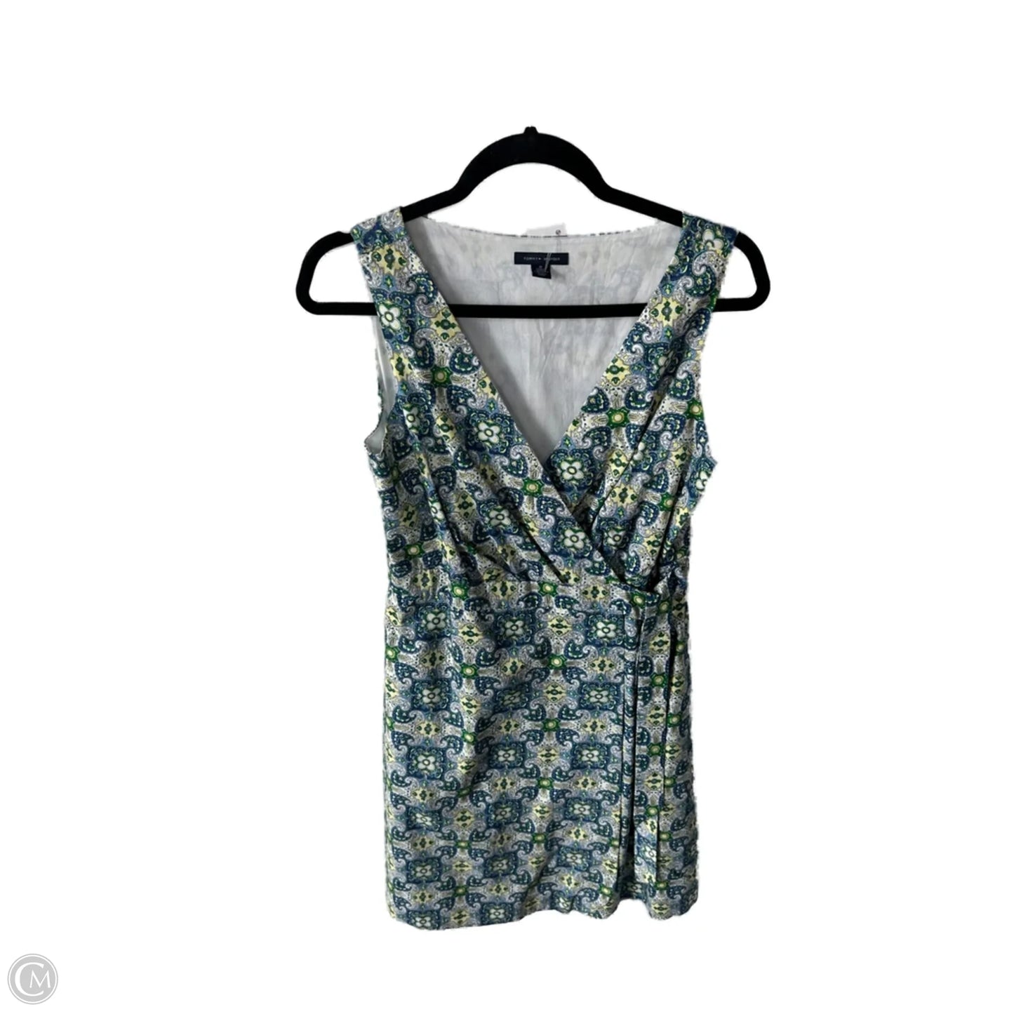 Dress Casual Short By Tommy Hilfiger In Blue & Yellow, Size: M