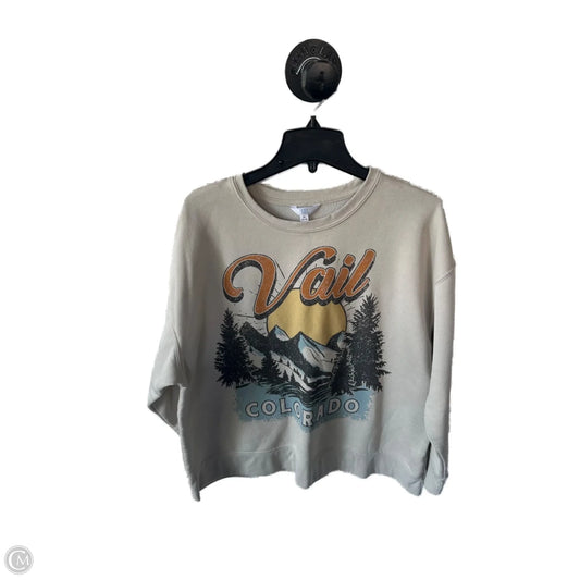 Sweatshirt Crewneck By Time And Tru In Tan, Size: Xl