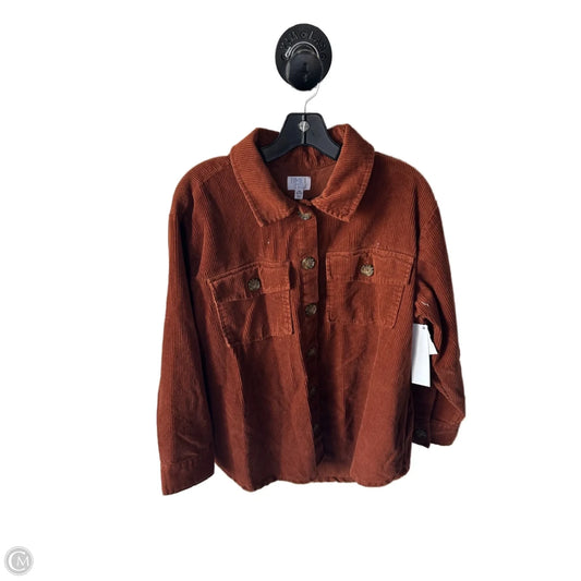 Jacket Shirt By Time And Tru In Brown, Size: M
