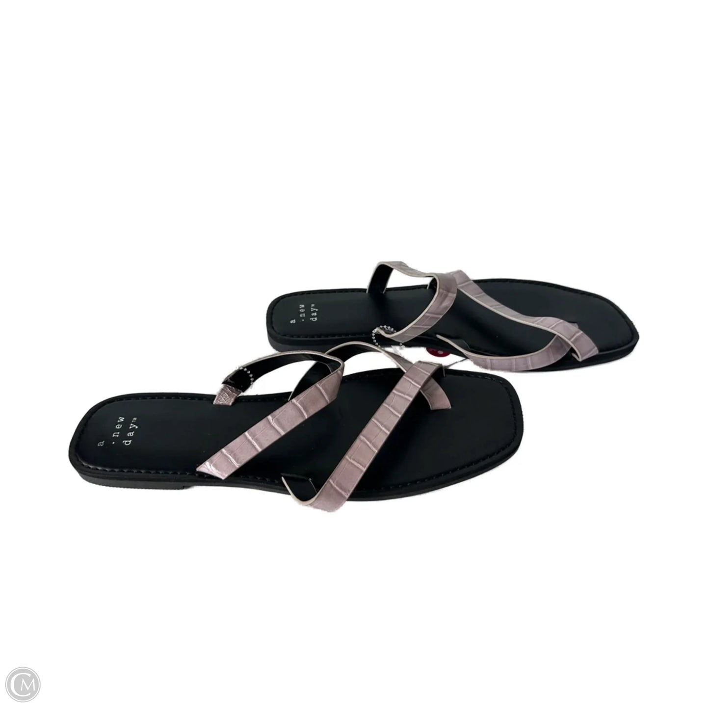 Sandals Flats By A New Day In Black & Purple, Size: 10
