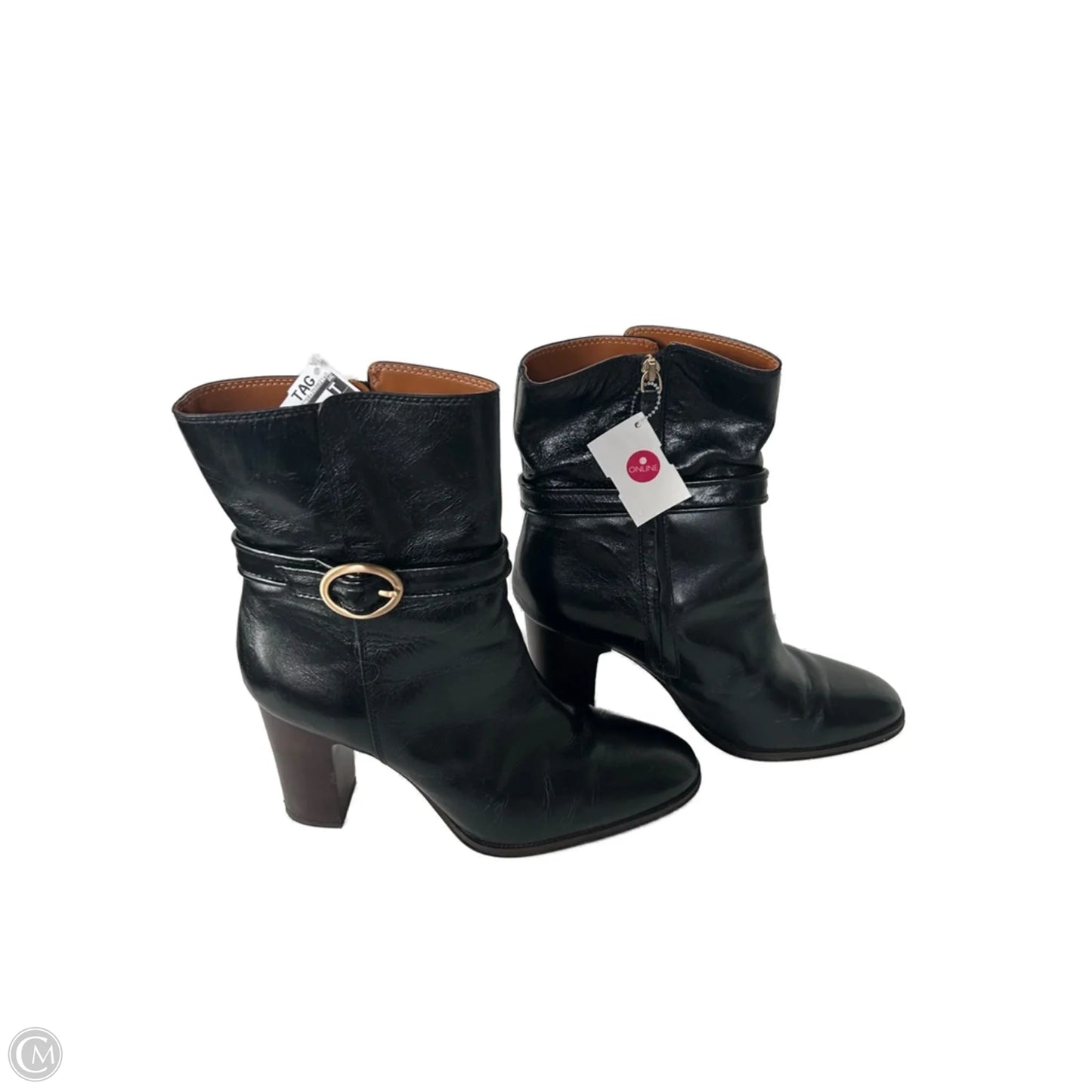 Boots Mid-calf Heels By Franco Sarto In Black, Size: 11