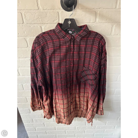 Top Long Sleeve By Clothes Mentor In Red, Size: L