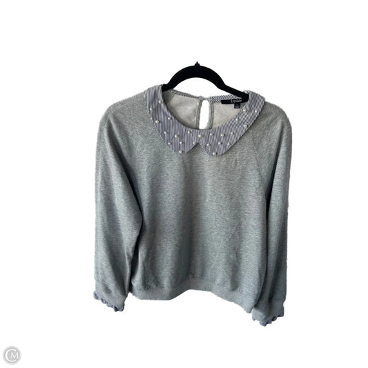Sweatshirt Crewneck By Clothes Mentor In Grey, Size: L
