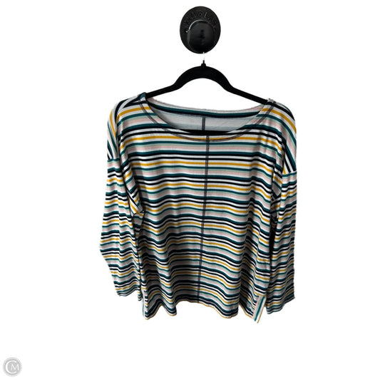 Top Long Sleeve By Talbots In Blue & Yellow, Size: Xlp