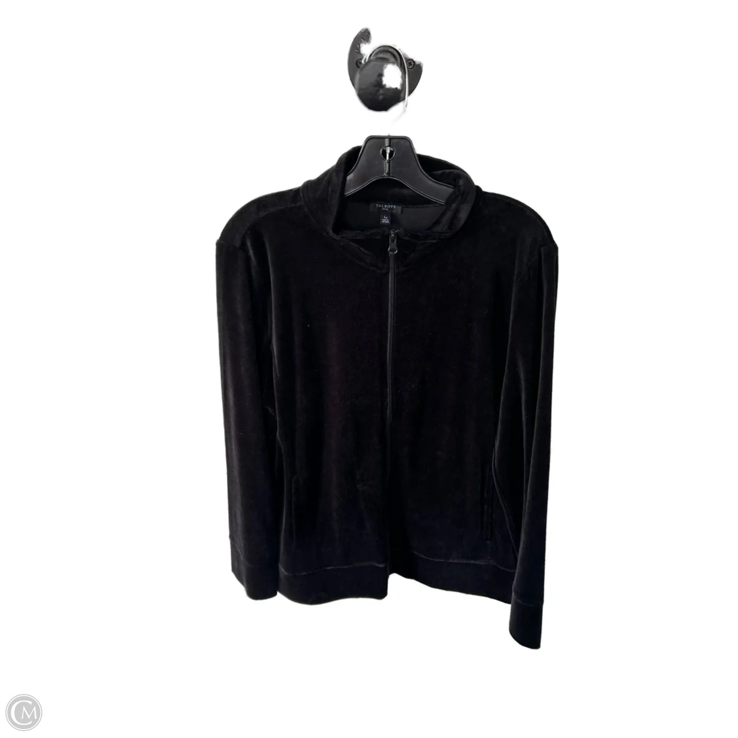 Sweatshirt Collar By Talbots In Black, Size: Lp