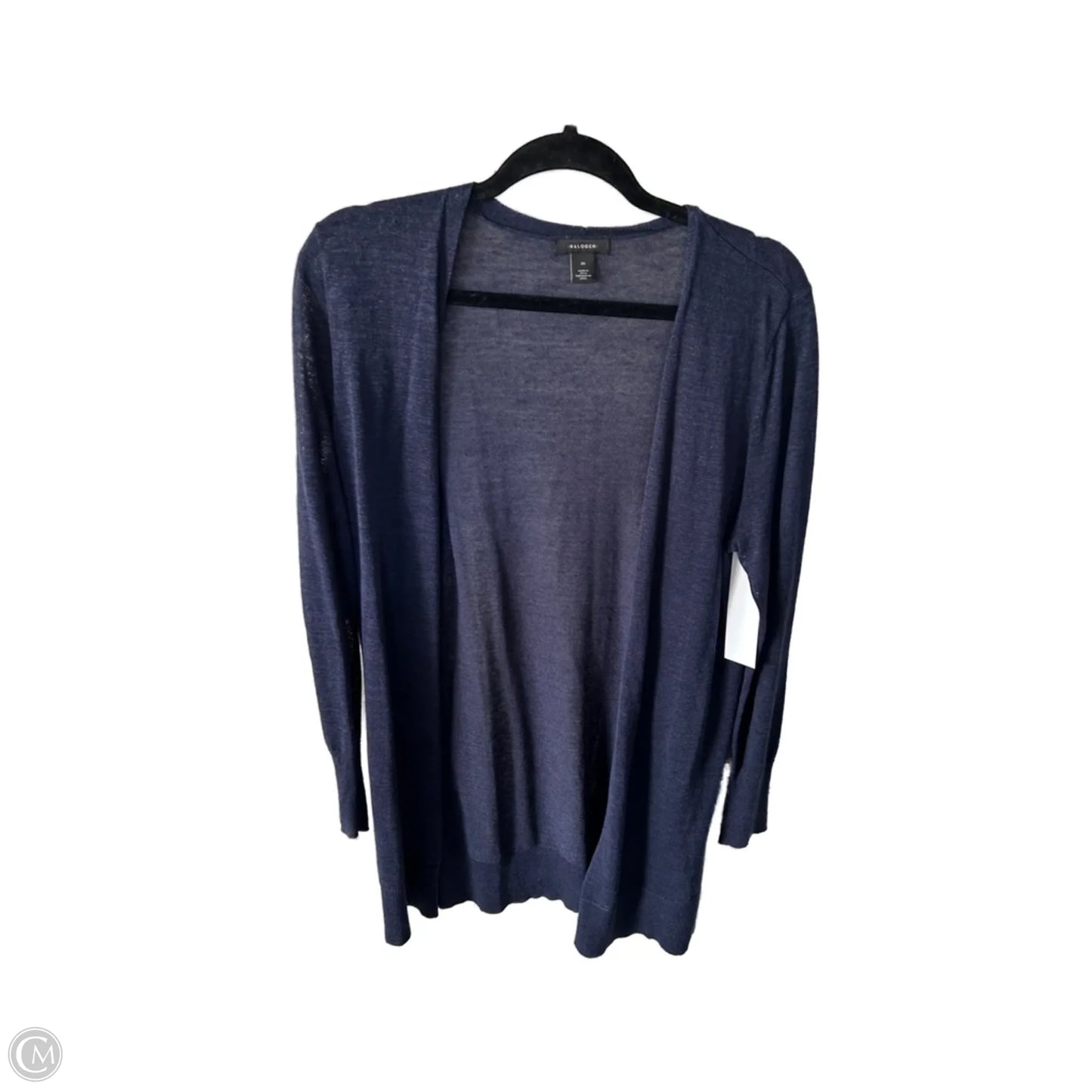 Sweater Cardigan By Halogen In Blue, Size: M