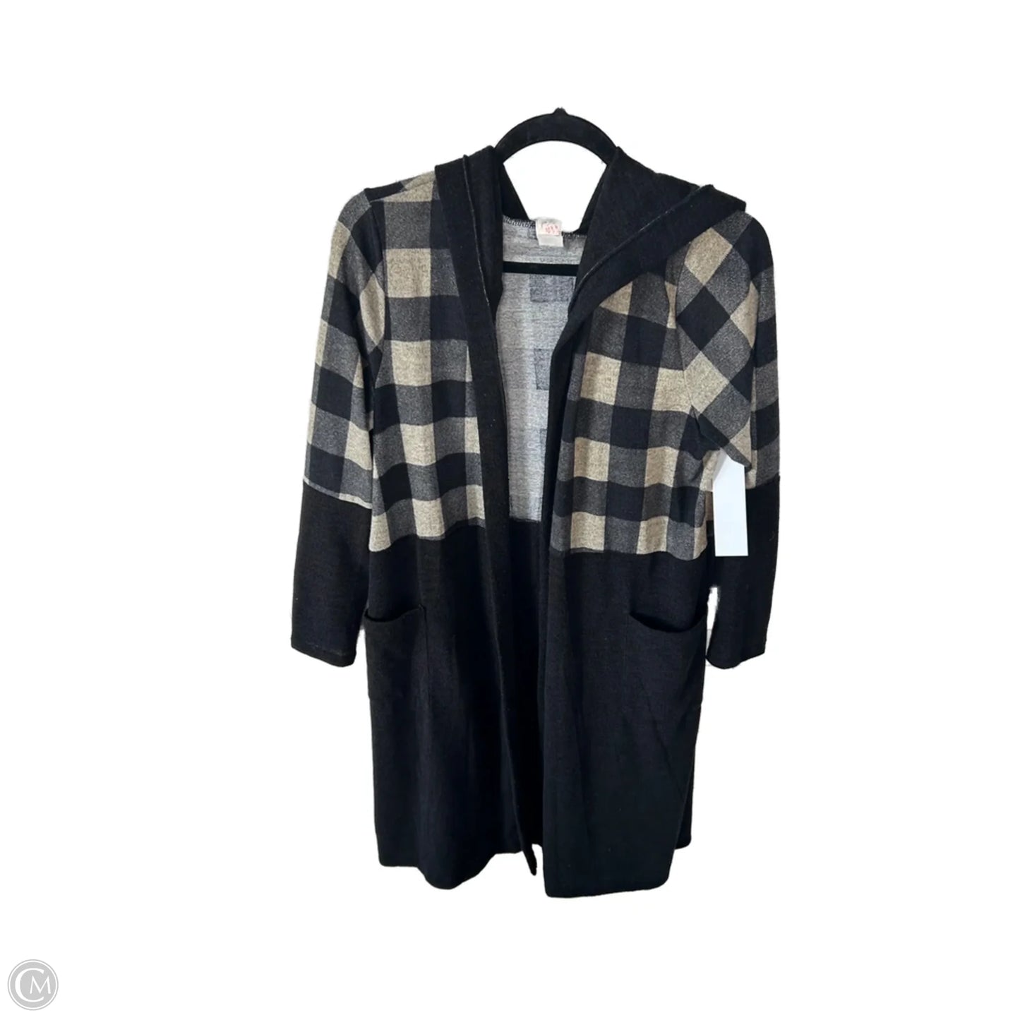 Cardigan By 7th Ray In Black & Tan, Size: L