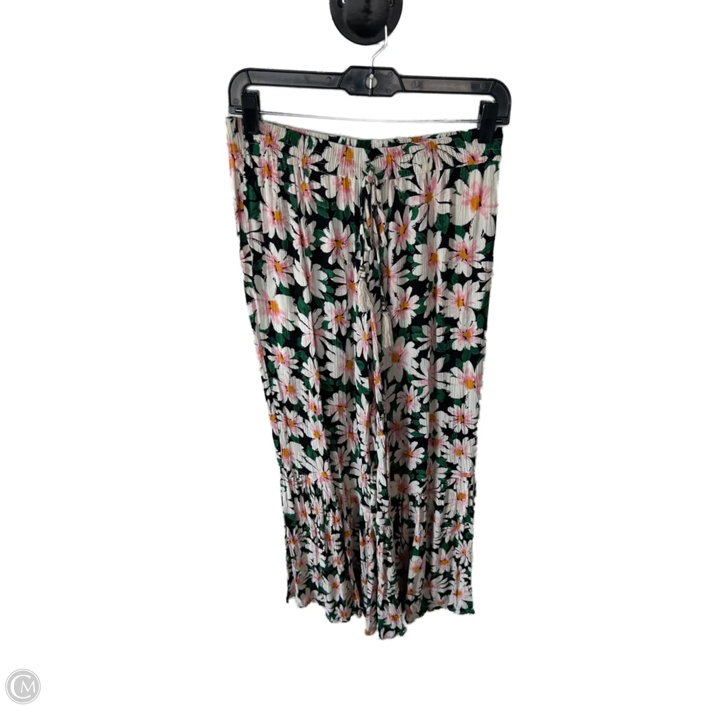Pants Wide Leg By Angie In Black & Green, Size: 8